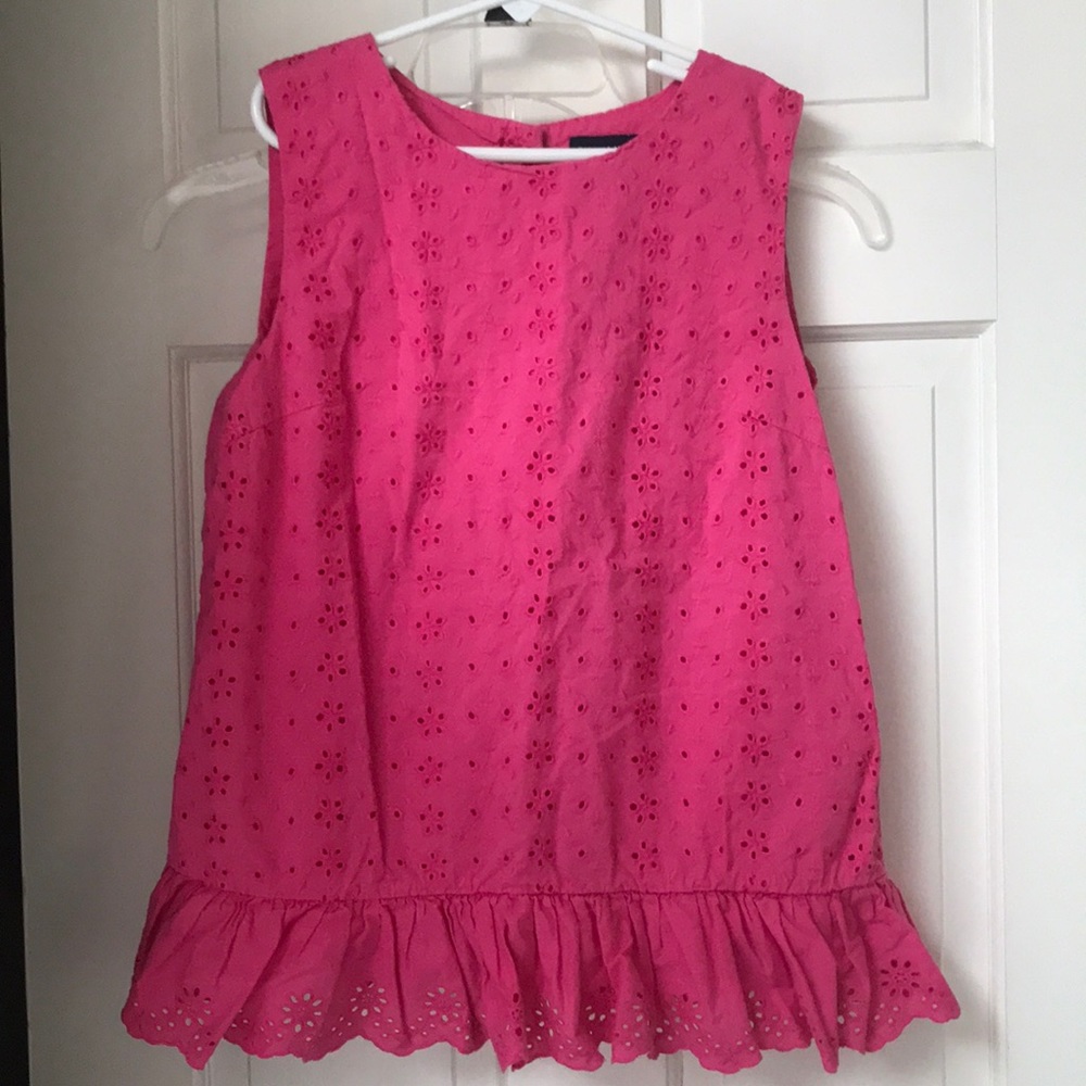Ralph Lauren pink eyelet shirt, girls size 14